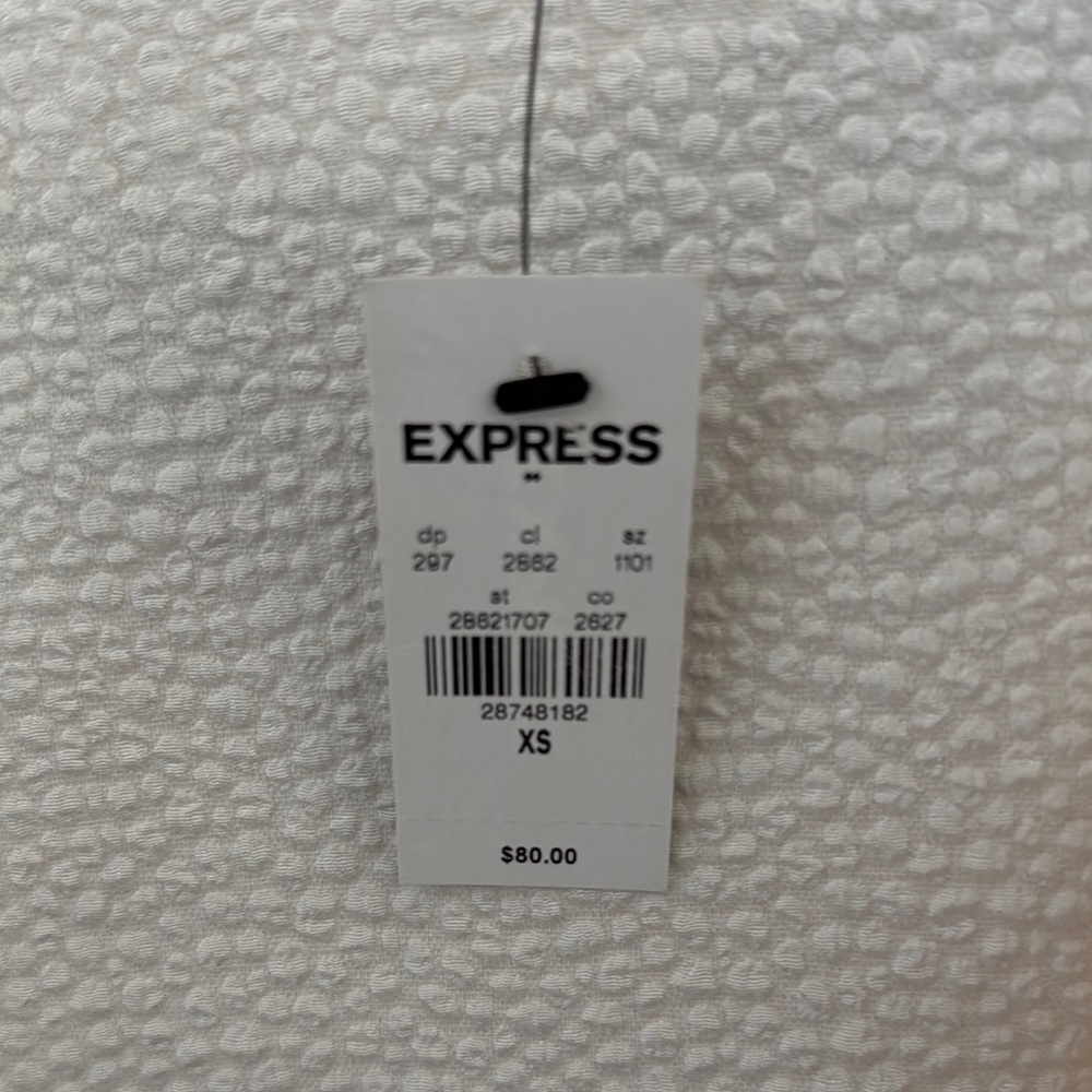 Express Cream Ruffle Sleeve Top - Picture 2 of 2